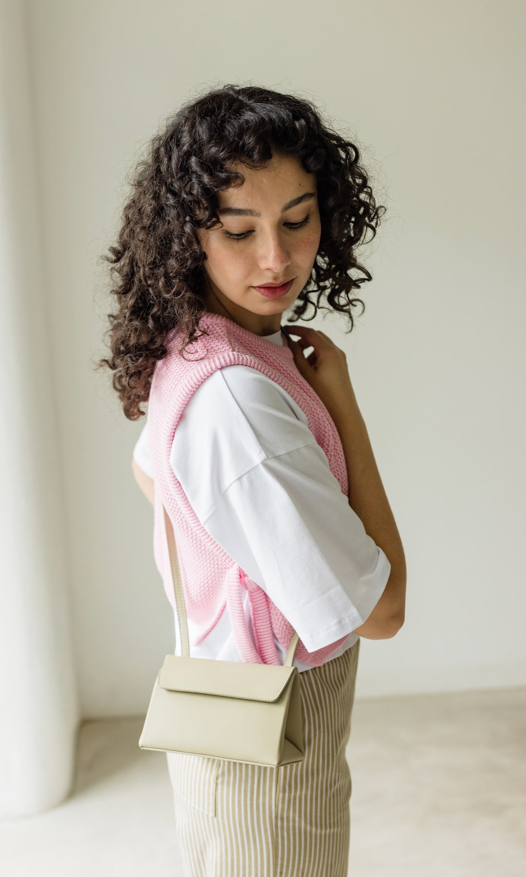 Pullunder mit seitlichem Bindedetail - abricot coco
