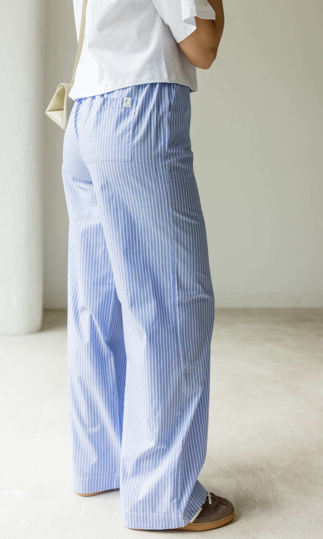 High Waist Stoffhose - abricot coco