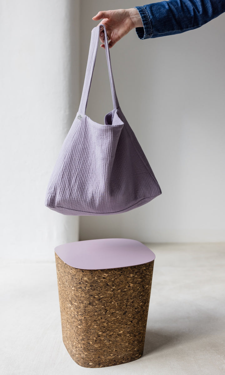 Tasche Beutel Stepptasche Stepp Musselin Wattiert Umhängetasche Shopper  flieder lila lilac