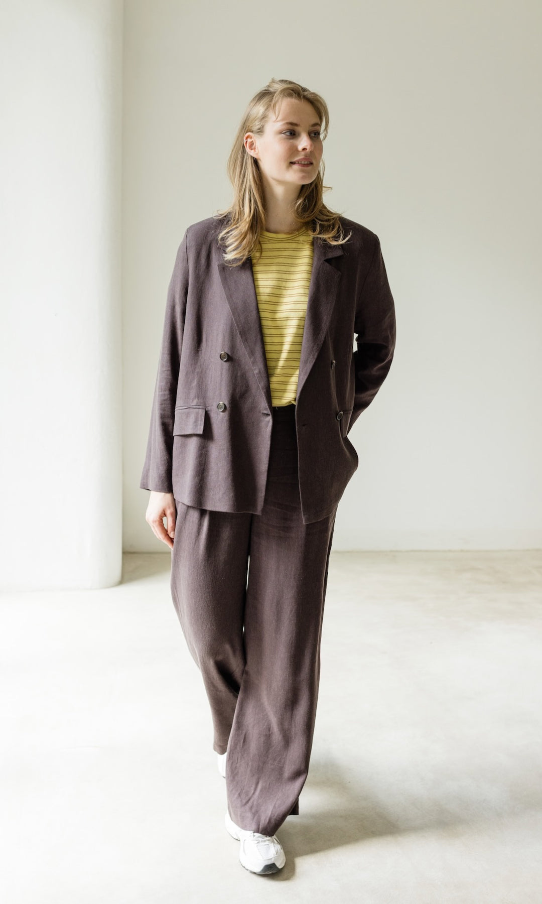 Jacket aus Leinen in Braun - abricot coco