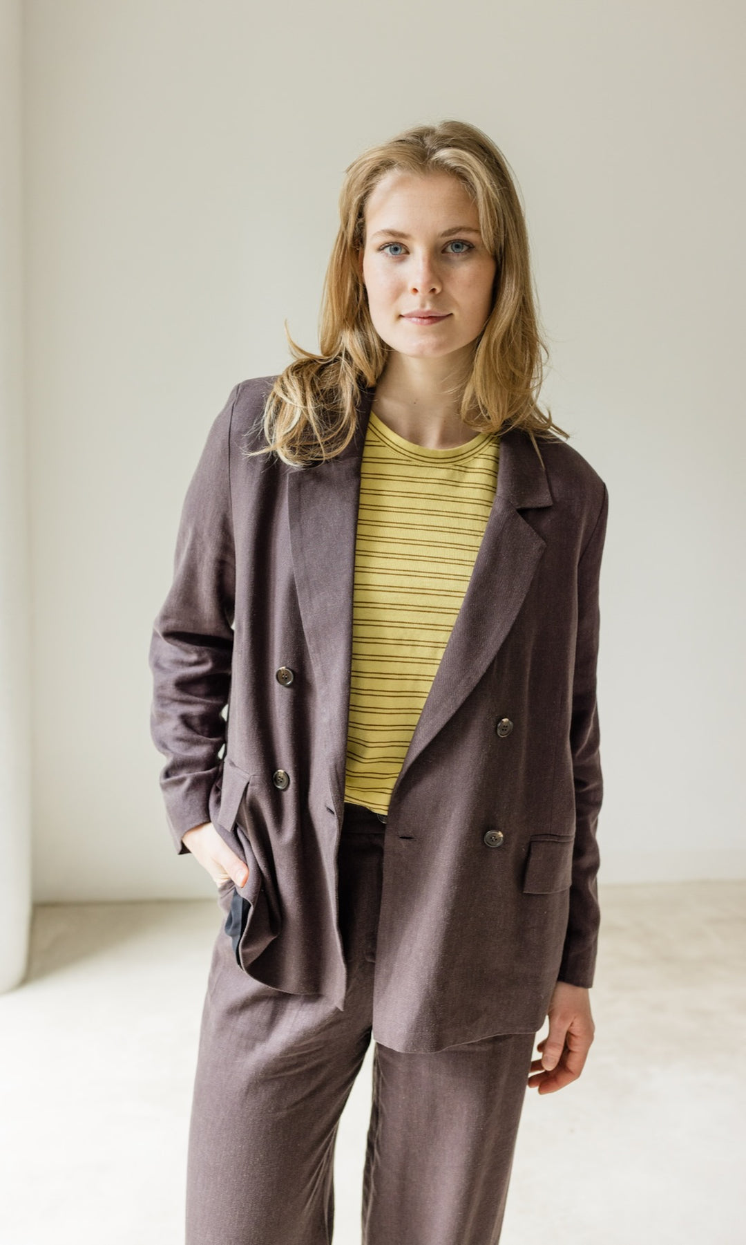 Jacket aus Leinen in Braun - abricot coco