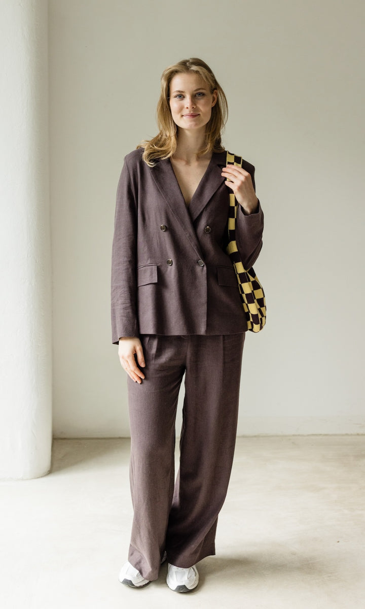 Jacket aus Leinen in Braun - abricot coco