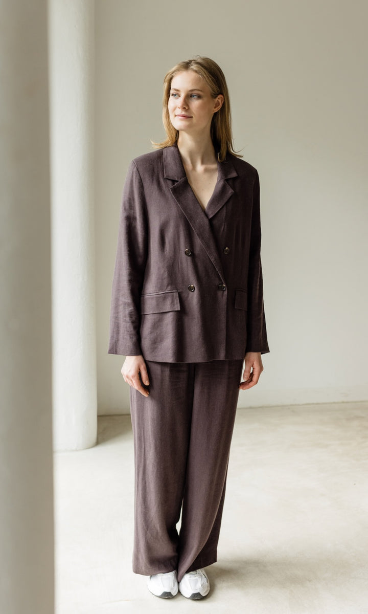 Jacket aus Leinen in Braun - abricot coco