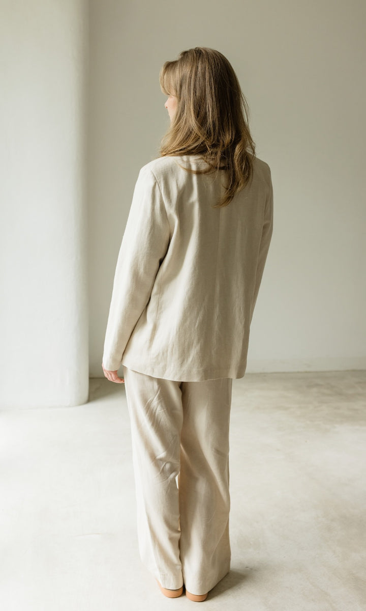 Jacket aus Leinen in Creme - abricot coco