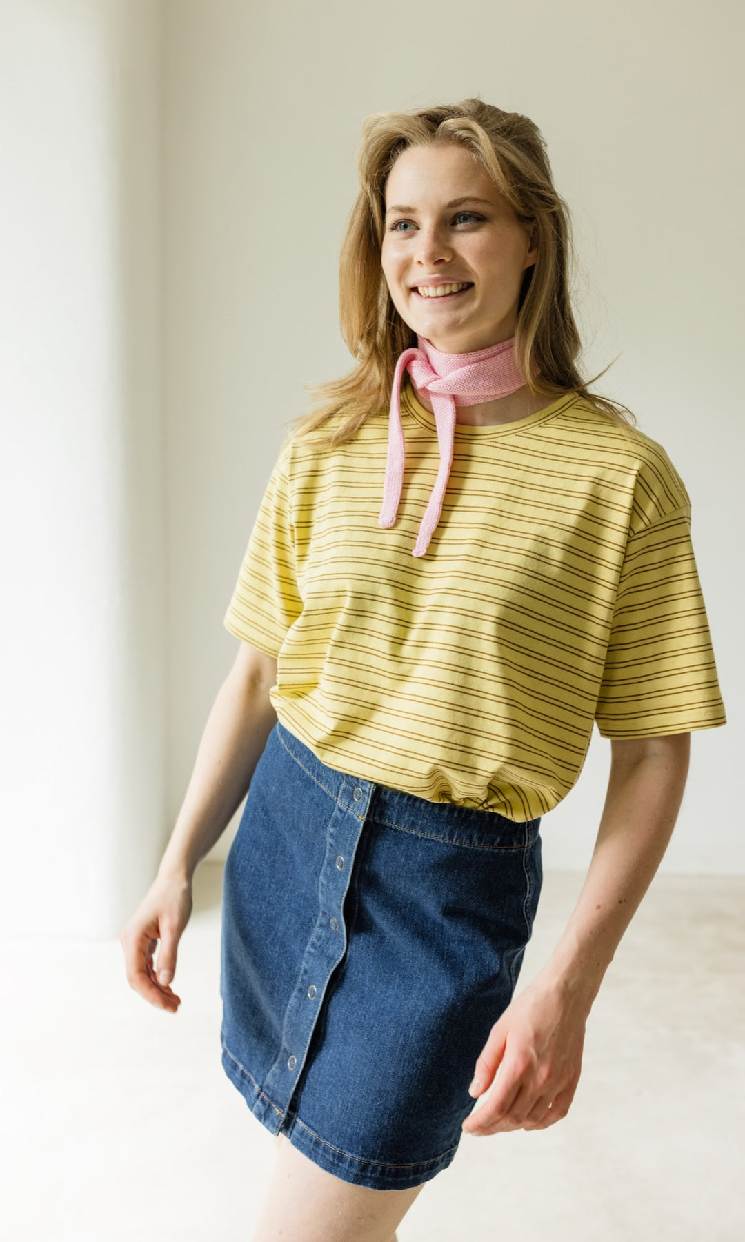 Mini Jeans Rock in klassischem Denim Blau - abricot coco