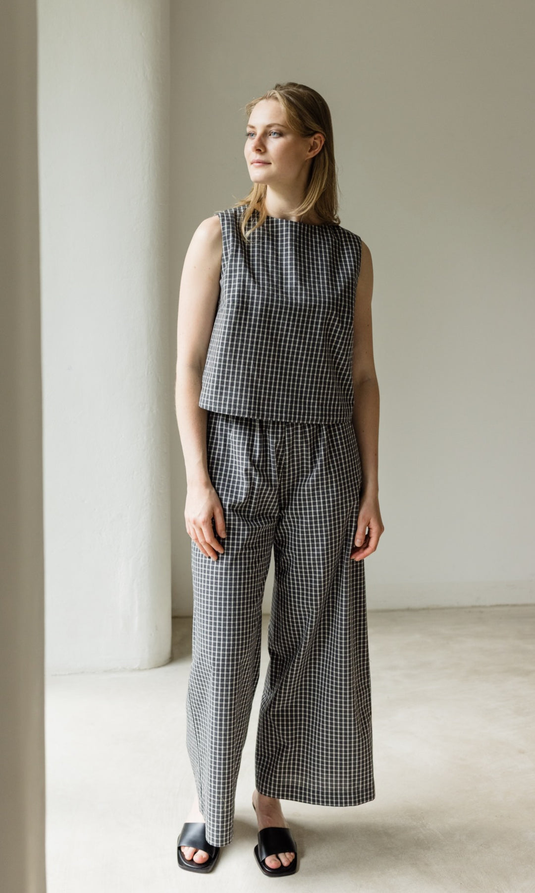 Weite High Waist Culotte Akiko - abricot coco