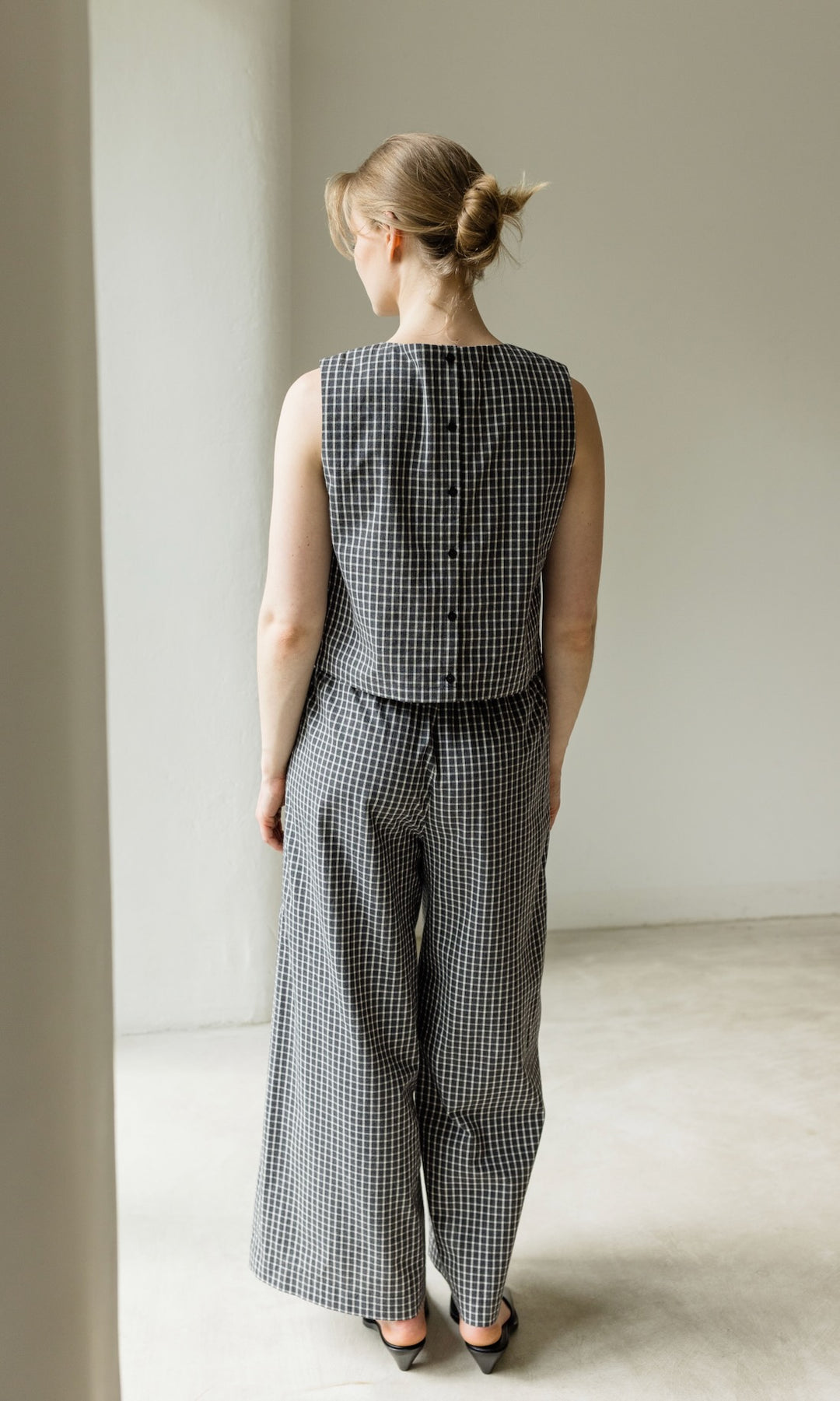 Weite High Waist Culotte Akiko - abricot coco