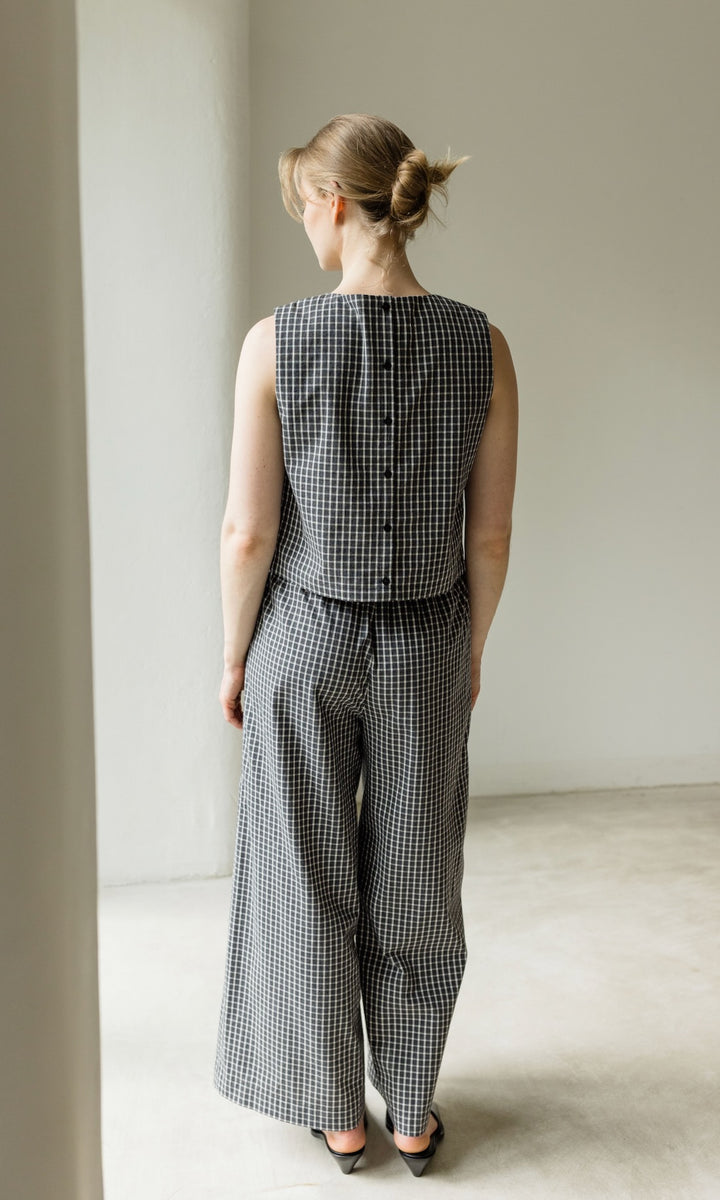 Weite High Waist Culotte Akiko - abricot coco