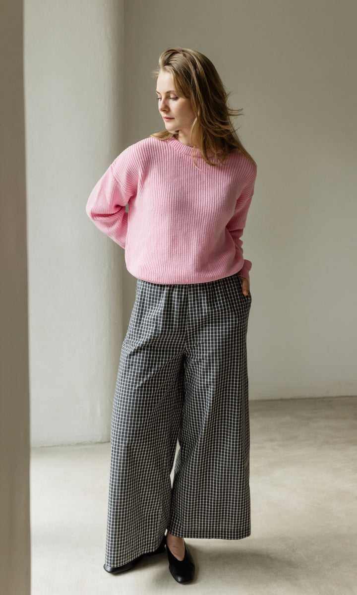 Strickpullover aus Bio-Baumwolle Rosé