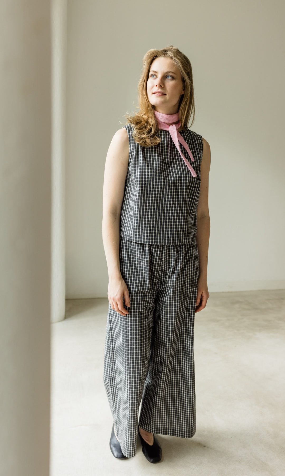 Weite High Waist Culotte Akiko - abricot coco