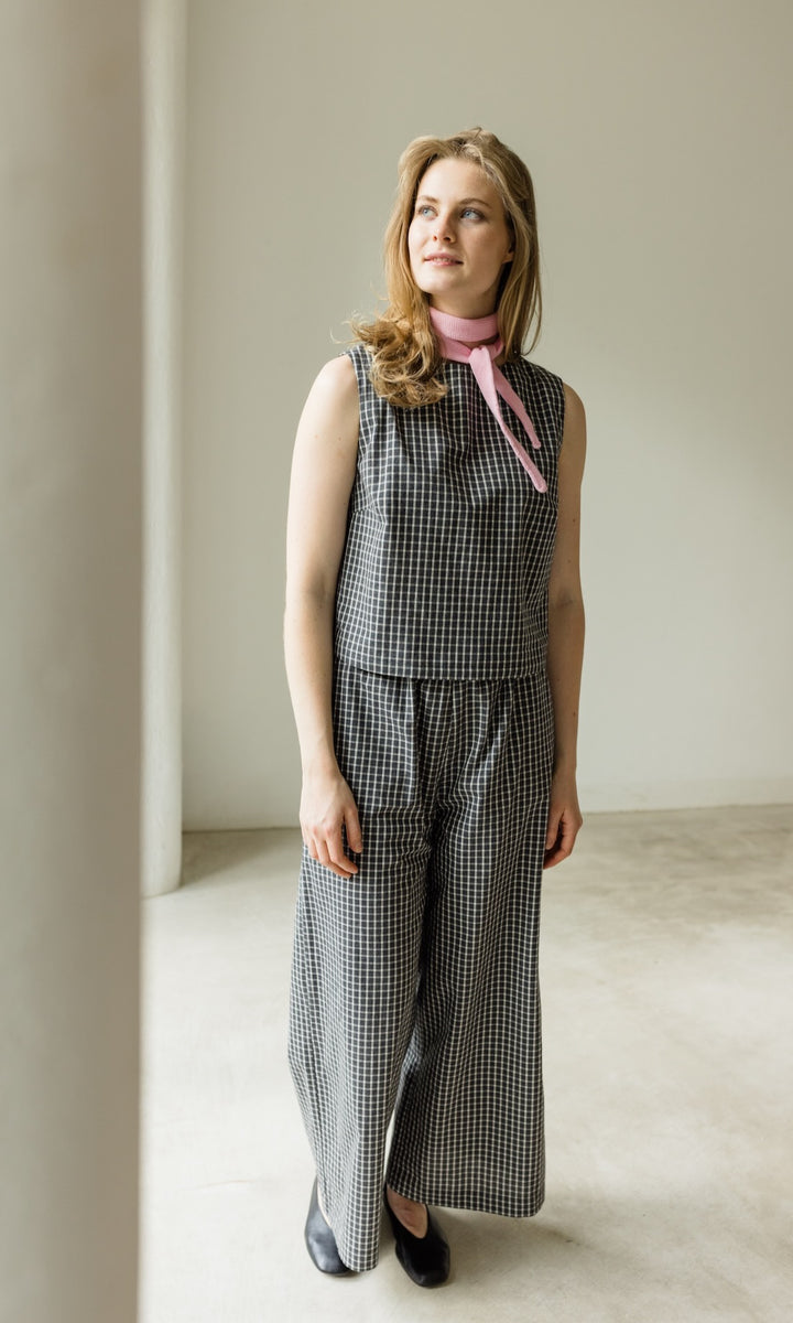 Weite High Waist Culotte Akiko - abricot coco