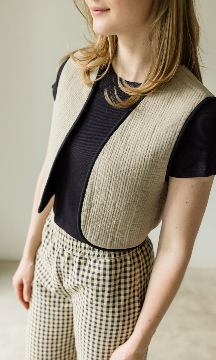 Cropped Rib Top - abricot coco
