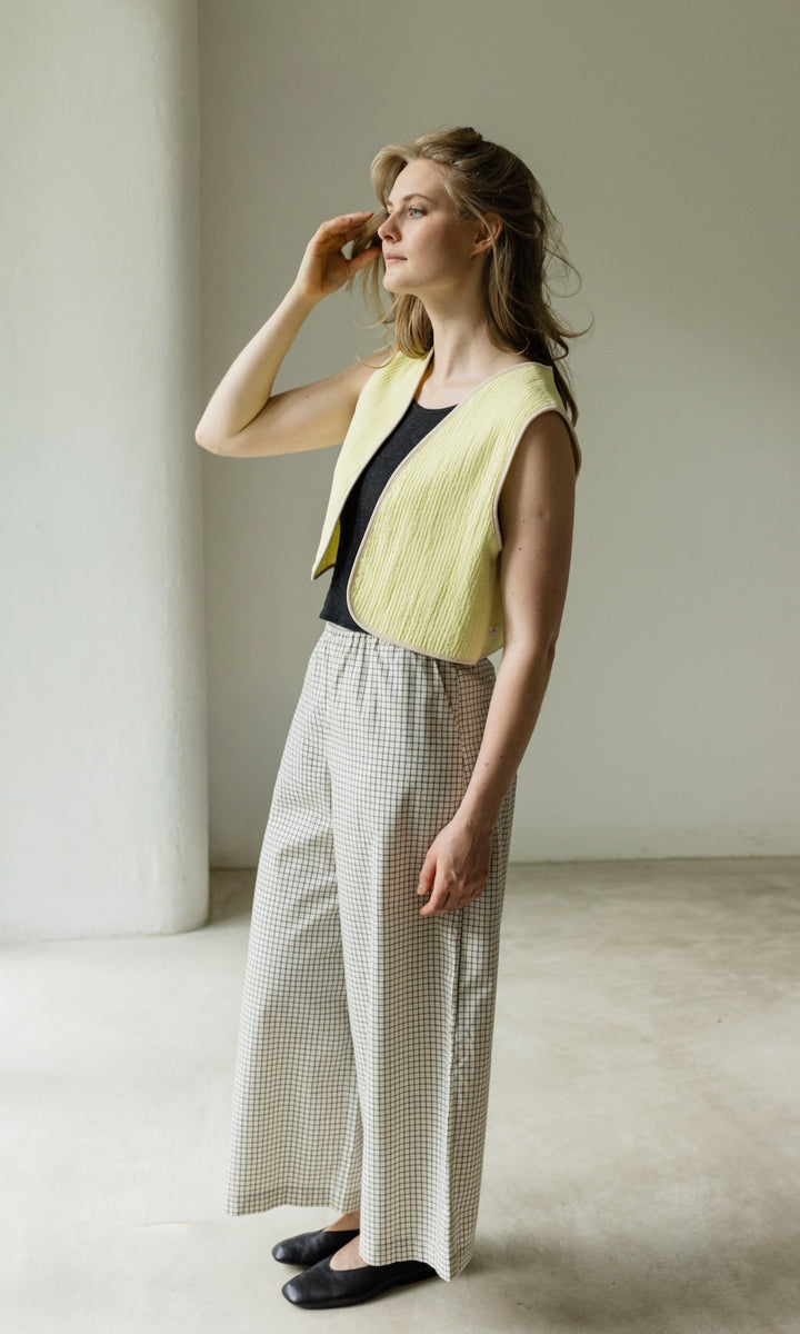 Weite High Waist Culotte Akiko - abricot coco