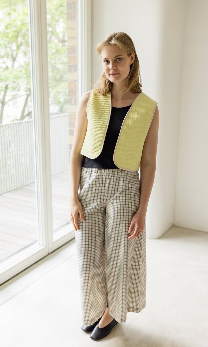 Weite High Waist Culotte Akiko - abricot coco