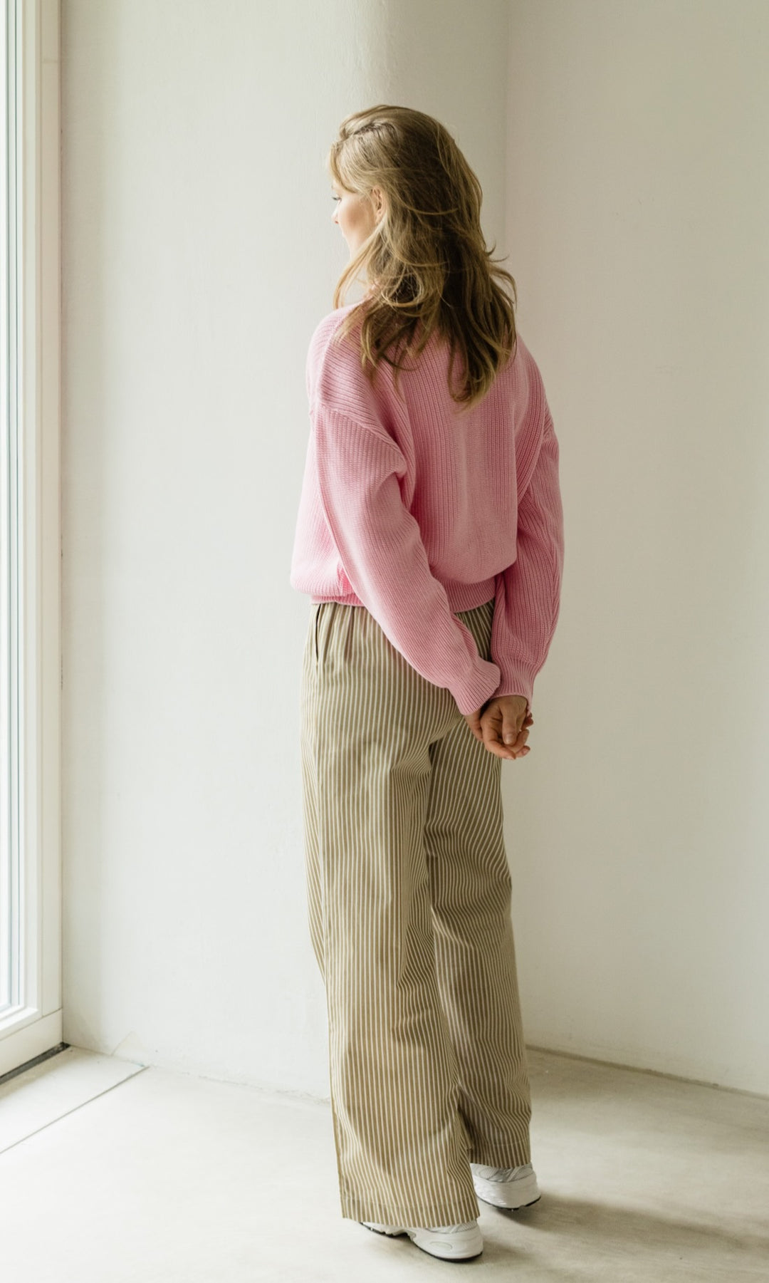 Strickpullover aus Bio-Baumwolle Rosé