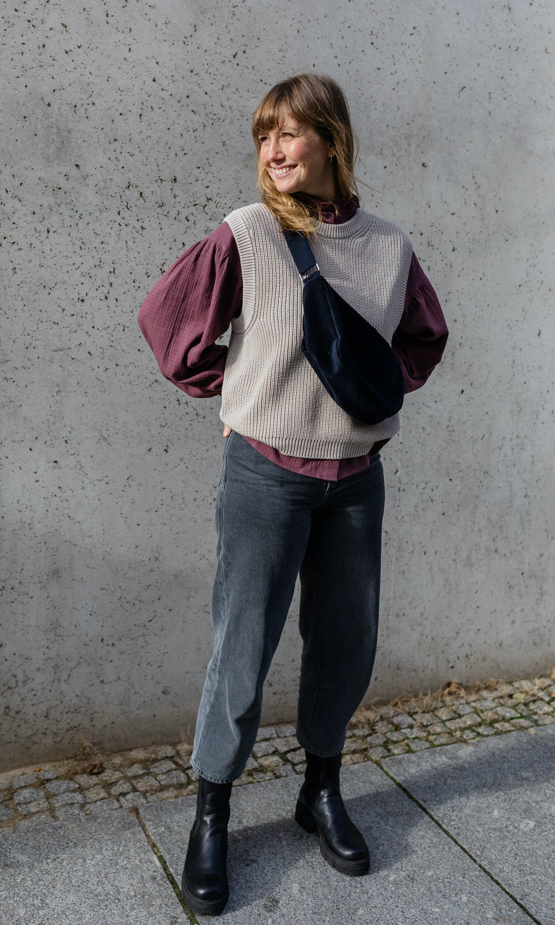 Winter Strickpullunder - abricot coco