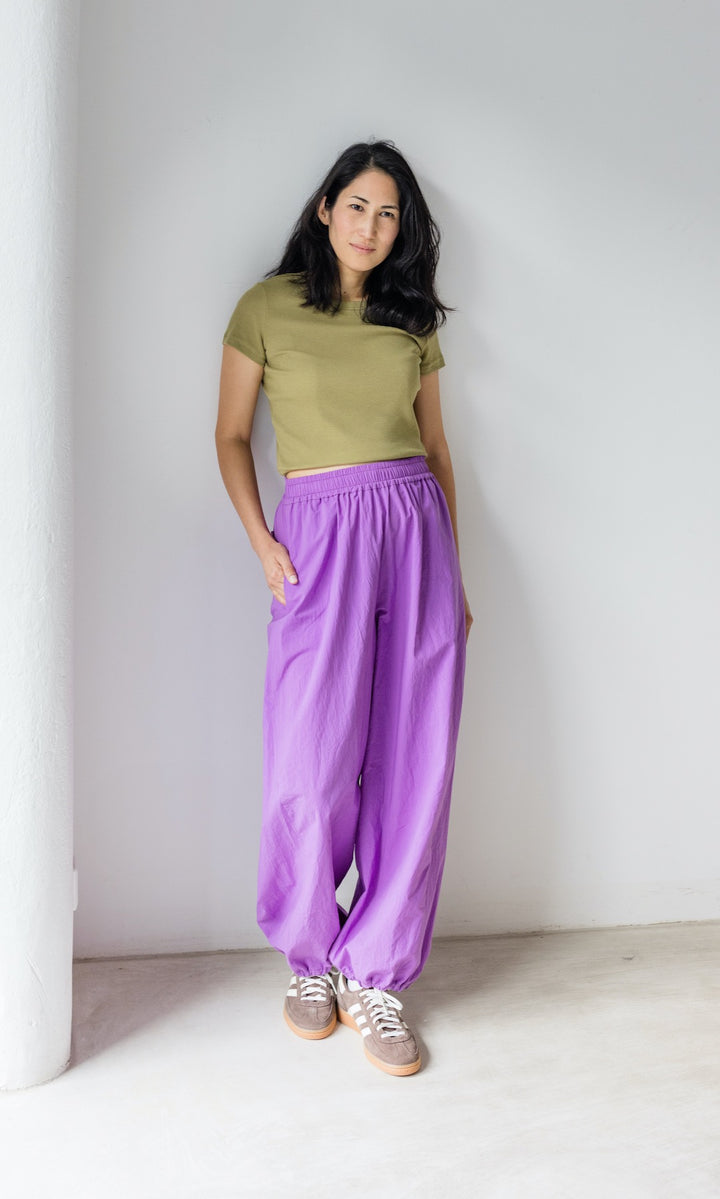 Cropped Rib Top T-Shirt Tshirt grün Bambus Baumwolle lässig weich