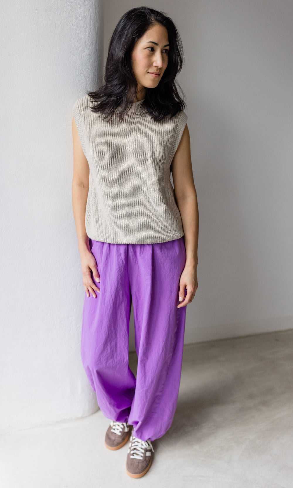 Strickpullunder - abricot coco