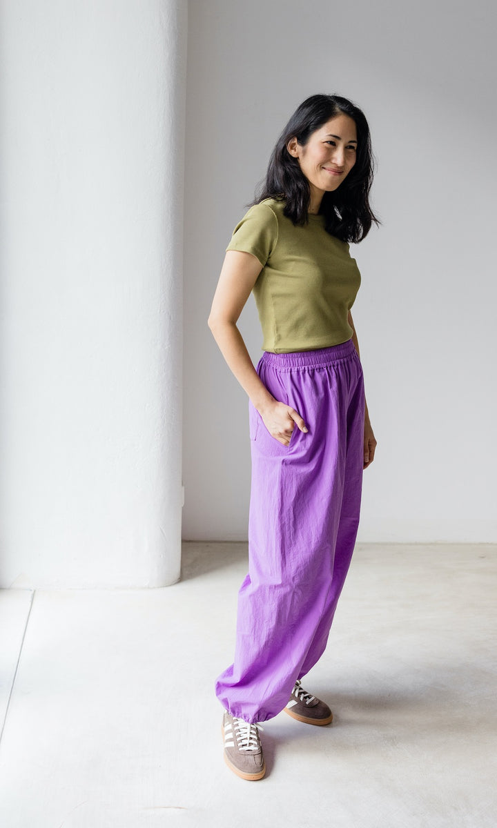 Cropped Rib Top T-Shirt Tshirt grün Bambus Baumwolle lässig weich