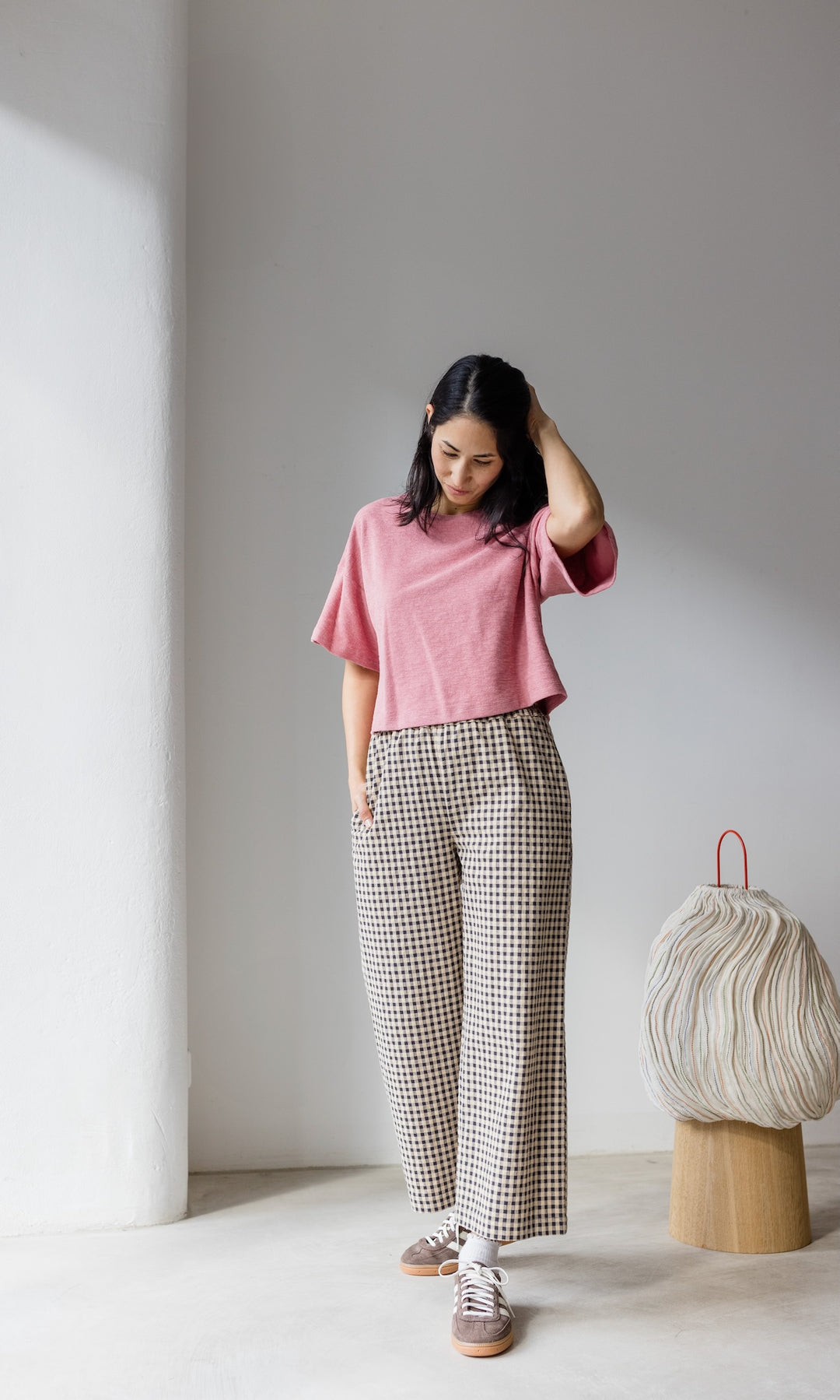 Frottee Cropped T-Shirt