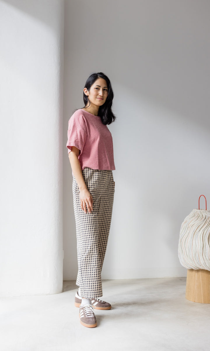 Frottee Cropped T-Shirt