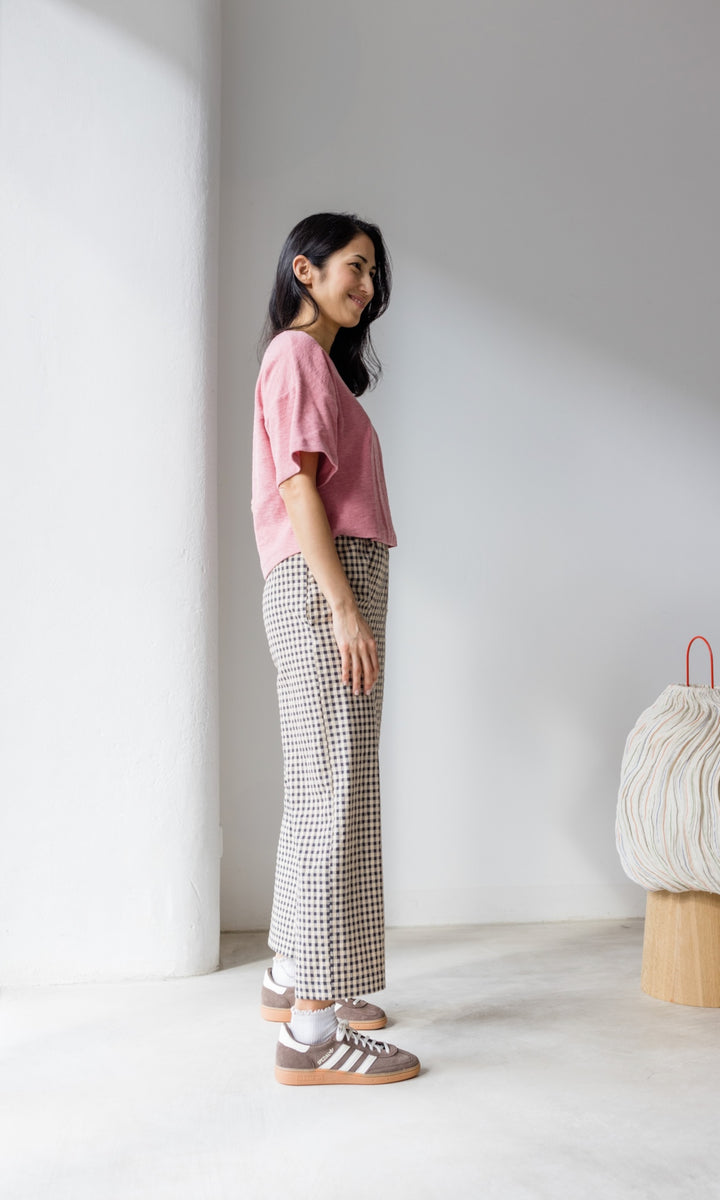 Frottee Cropped T-Shirt