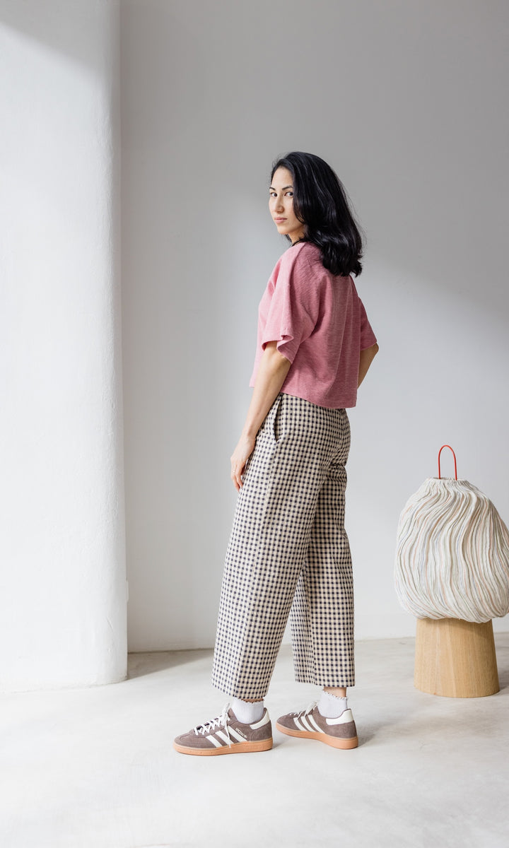Frottee Cropped T-Shirt