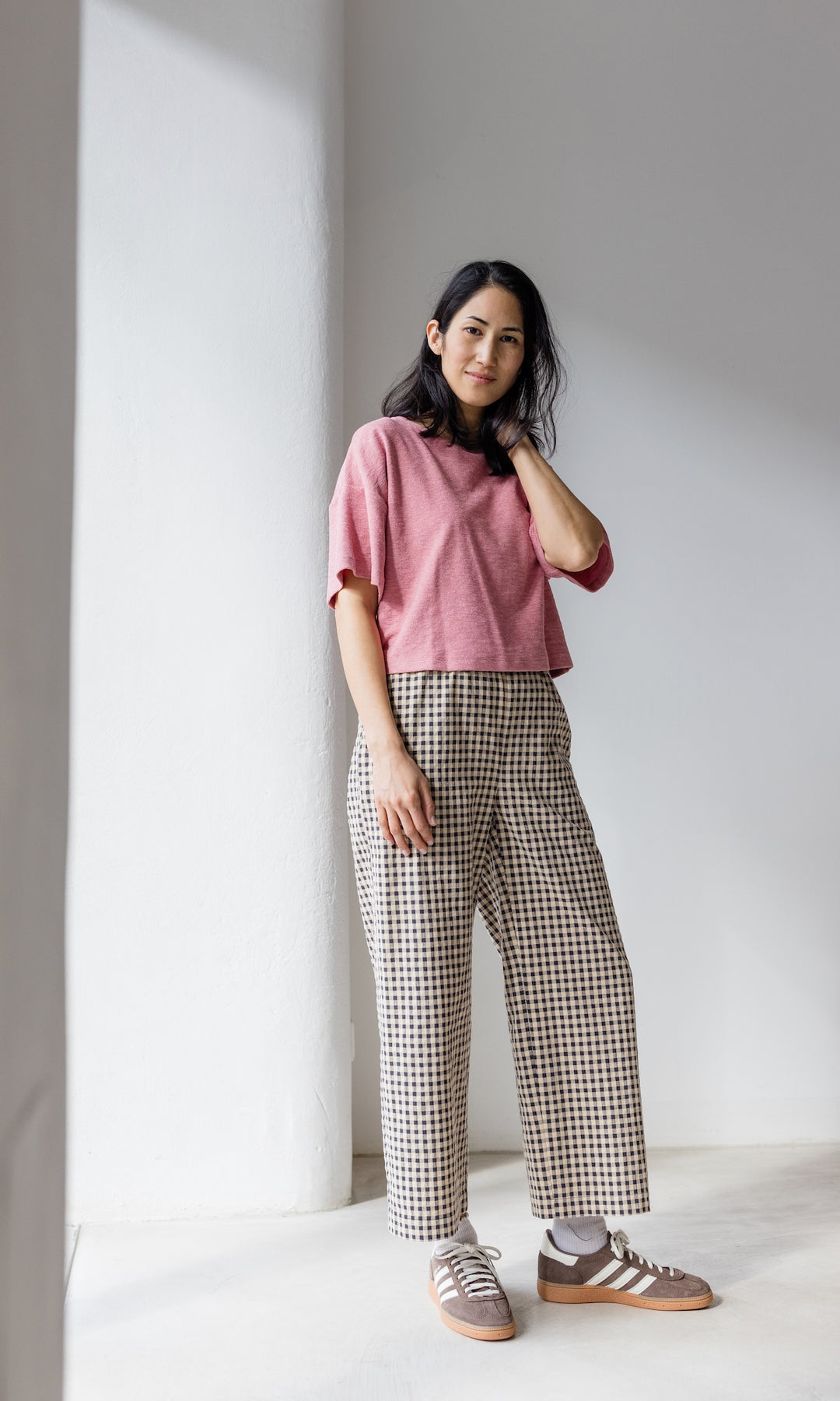 Frottee Cropped T-Shirt