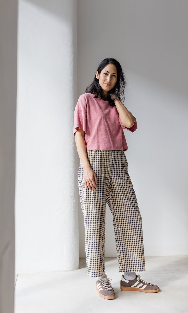 Frottee Cropped T-Shirt