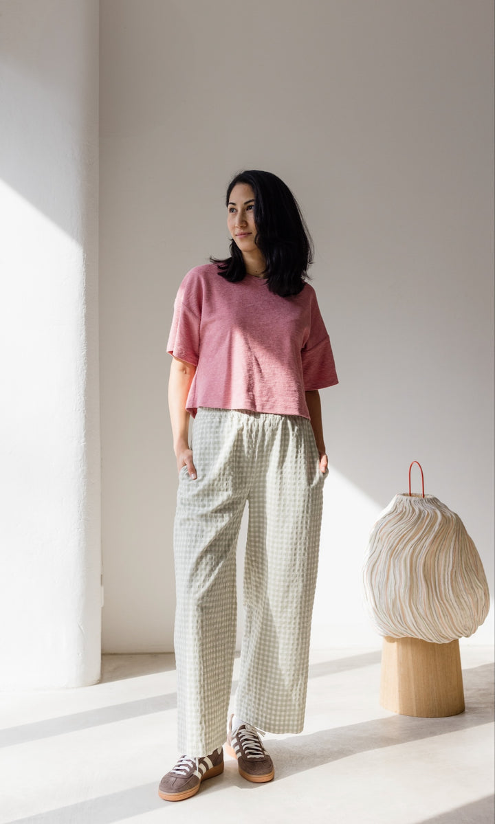 Frottee Cropped T-Shirt