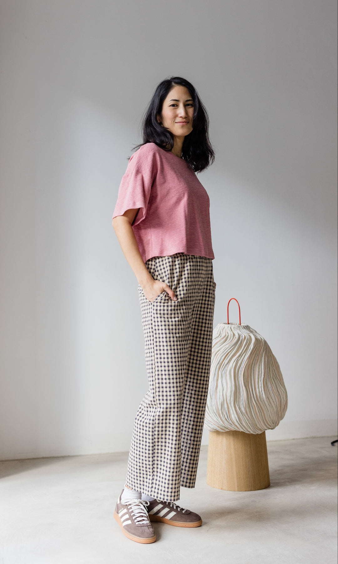 Frottee Cropped T-Shirt