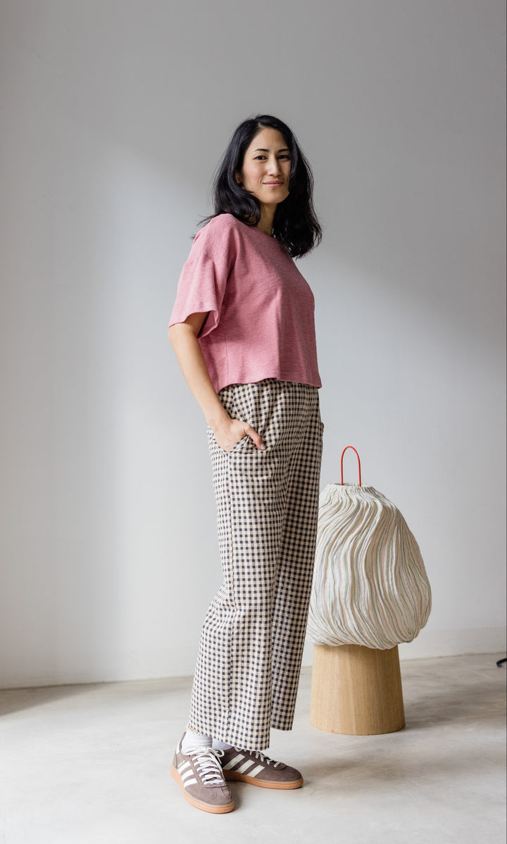 Frottee Cropped T-Shirt