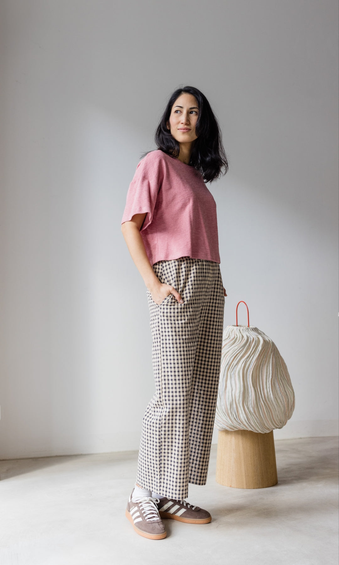 Frottee Cropped T-Shirt