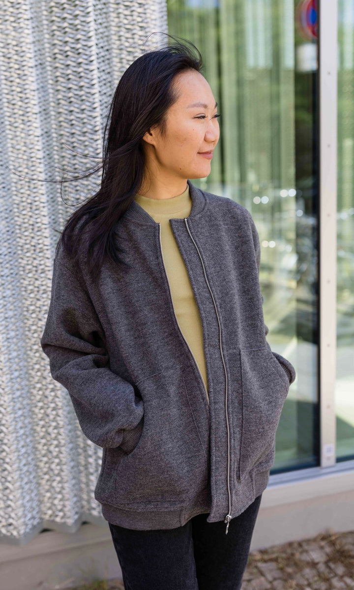 Walkjacke x ENGEL mit Babytrageeinsatz (Schurwolle)