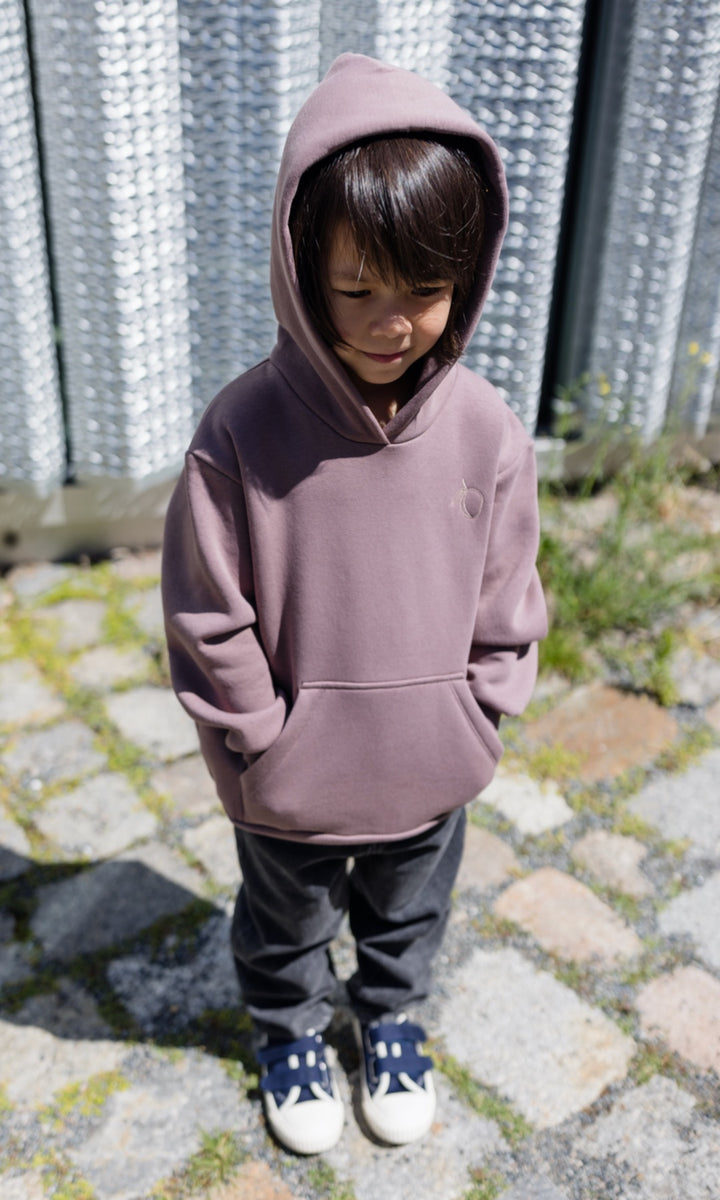 Kinder-Hoody in Mauve