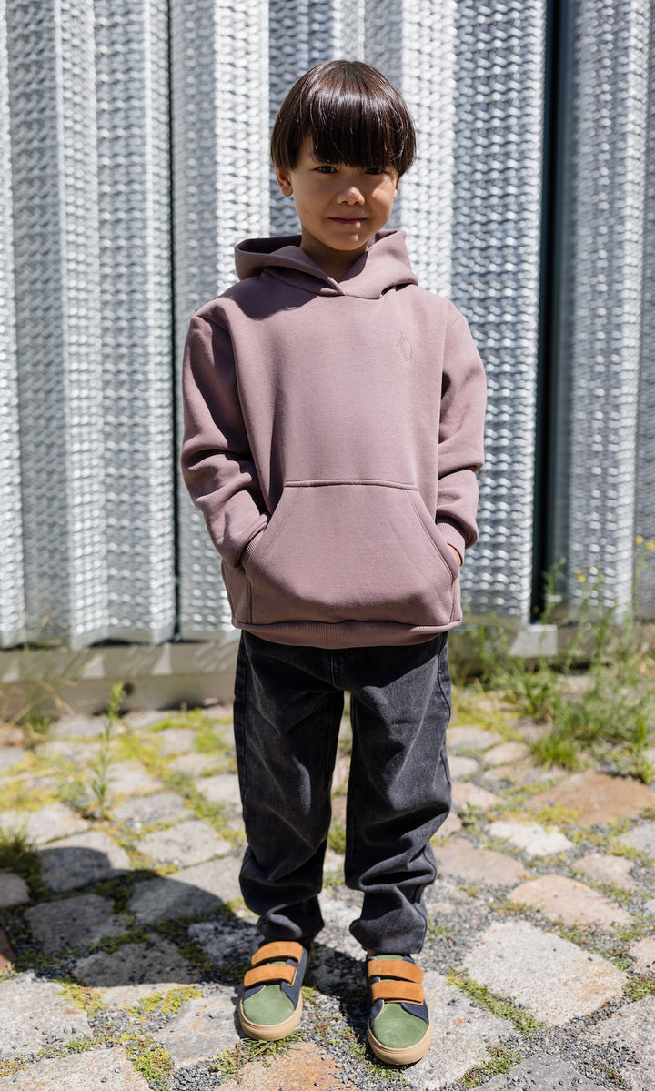 Kinder-Hoody in Mauve