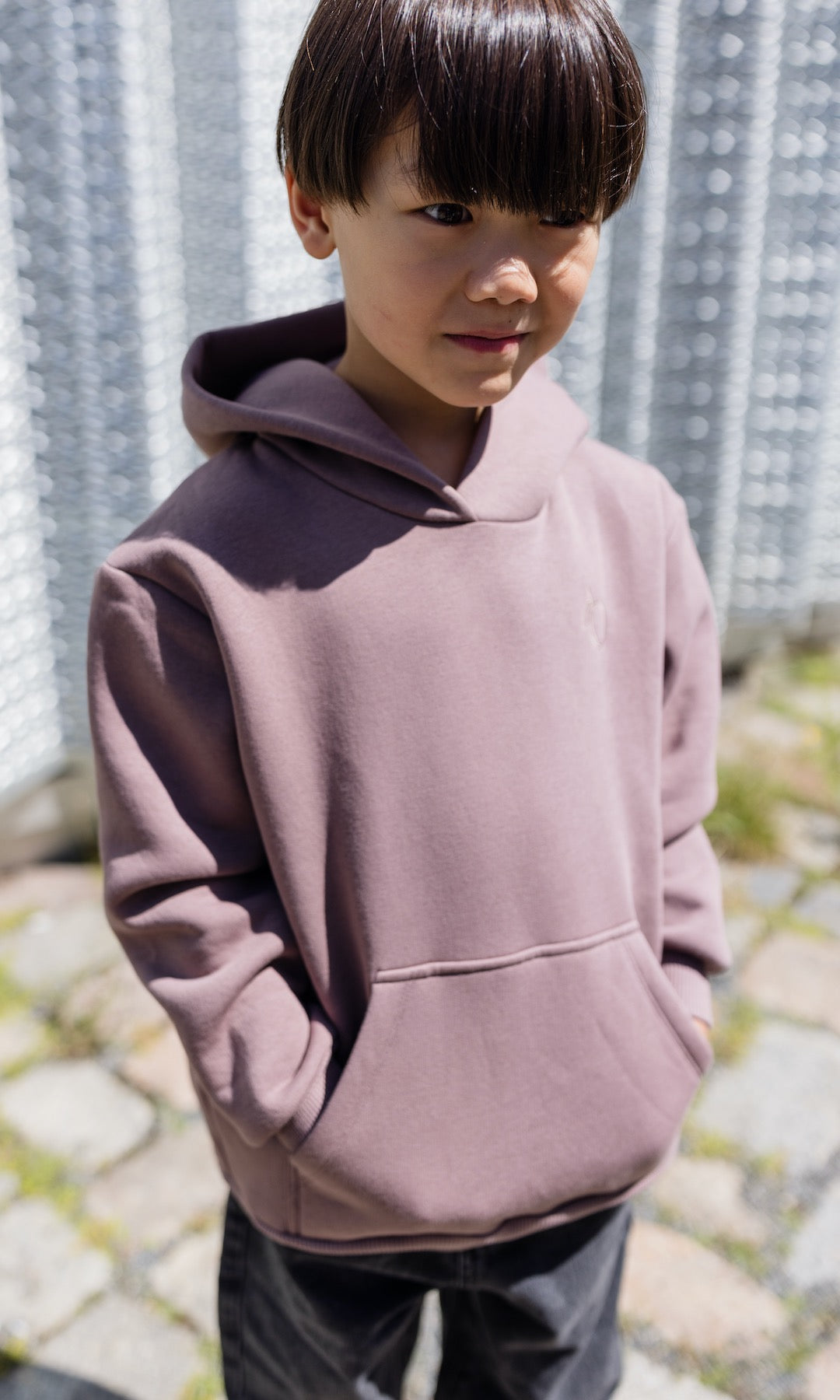 Kinder-Hoody in Mauve
