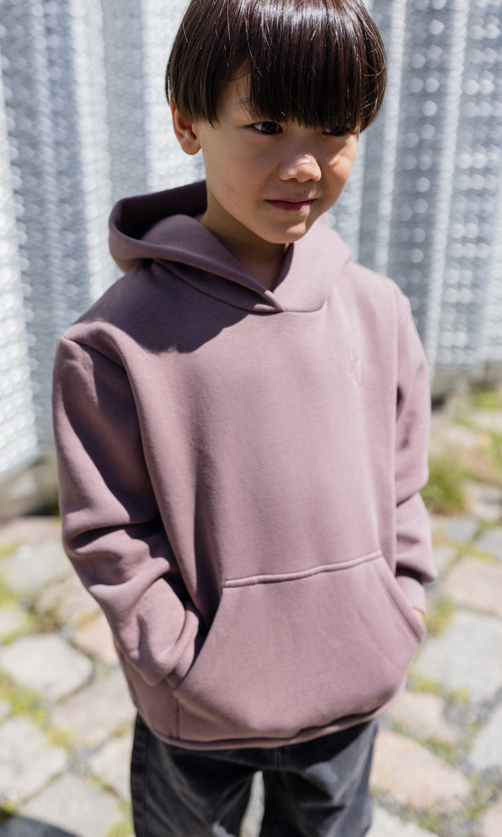 Kinder-Hoody in Mauve