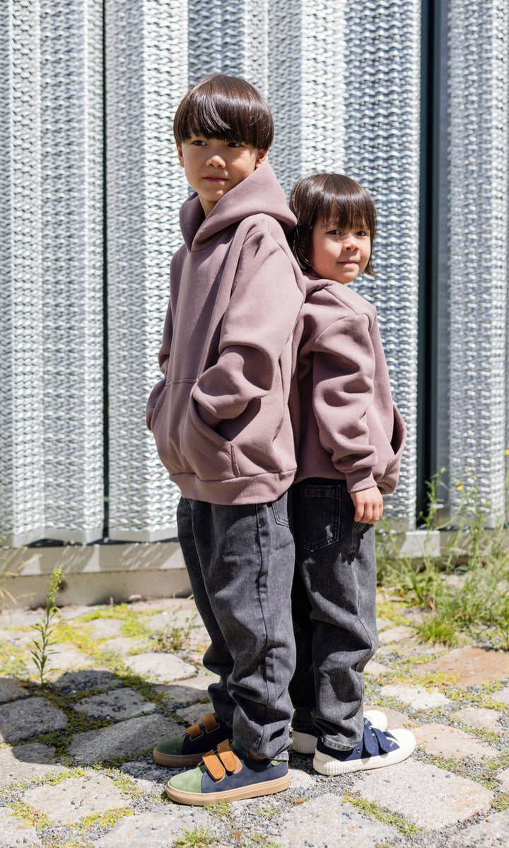 Kinder-Hoody in Mauve