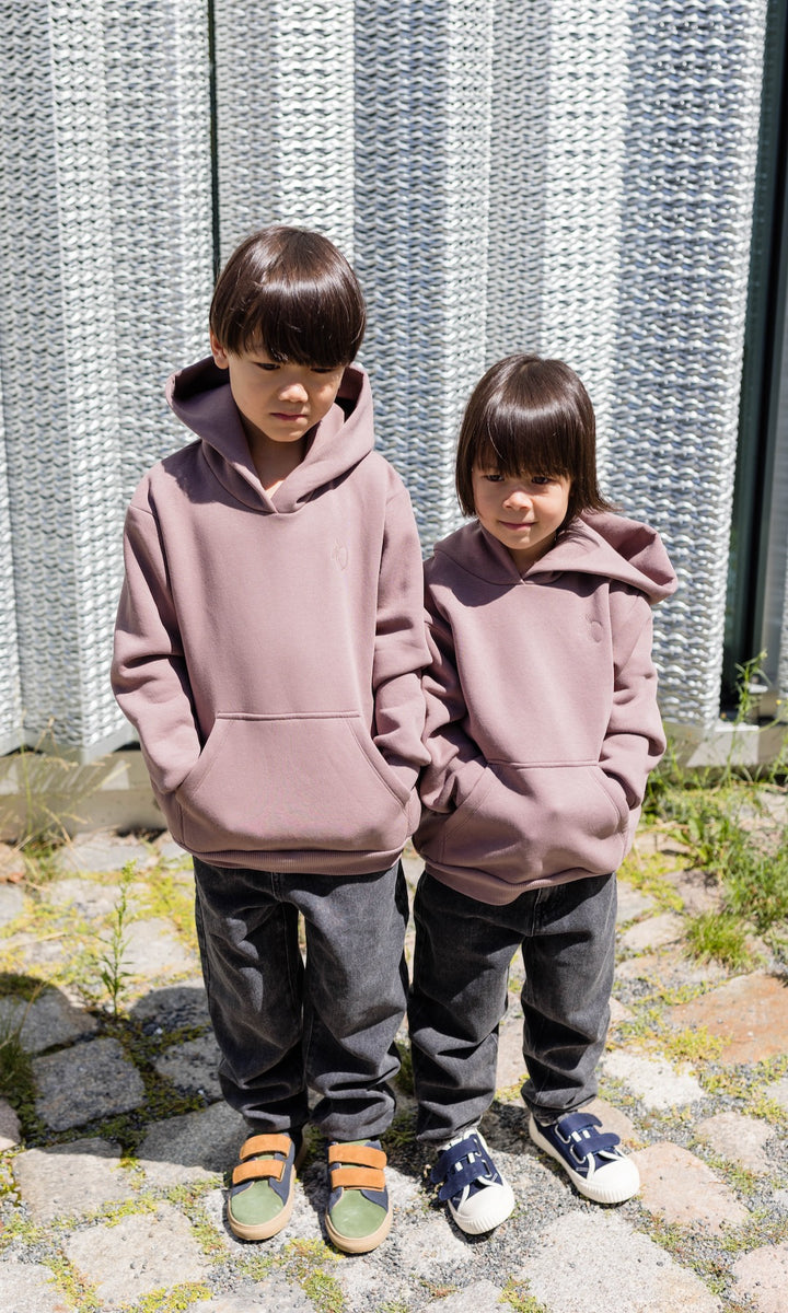 Kinder-Hoody in Mauve