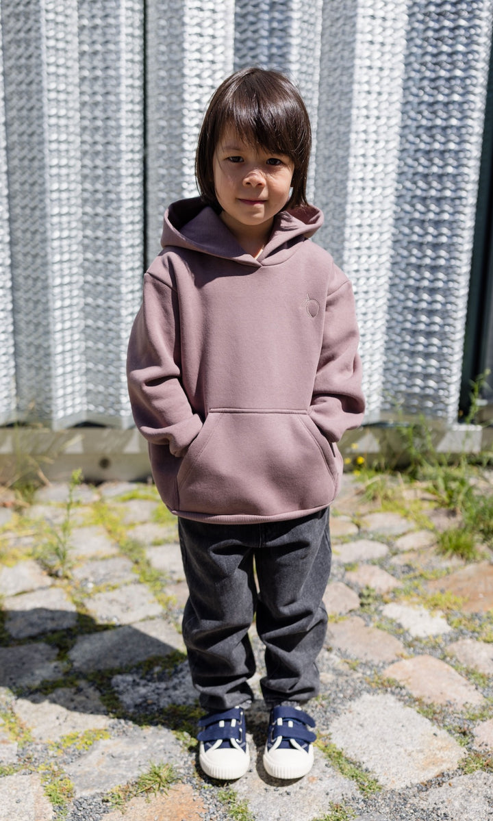 Kinder-Hoody in Mauve