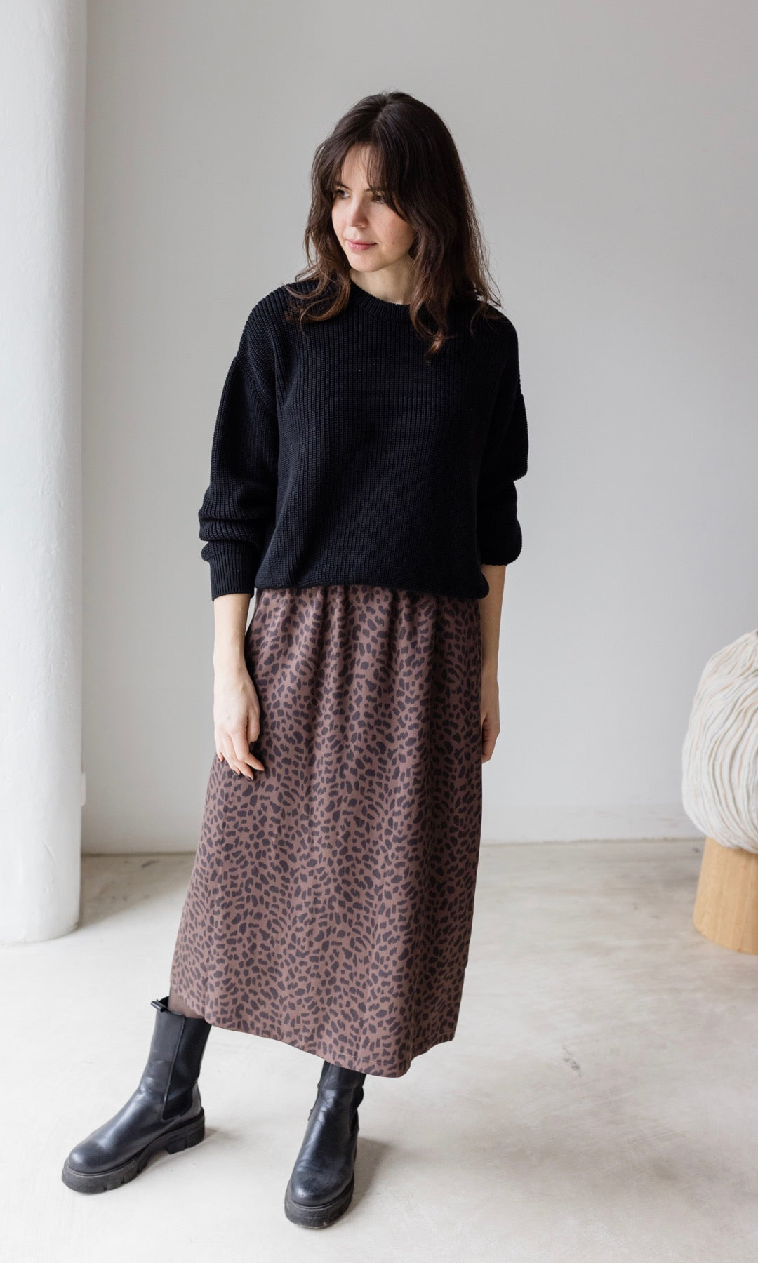 Strickpullover aus Baumwolle - abricot coco