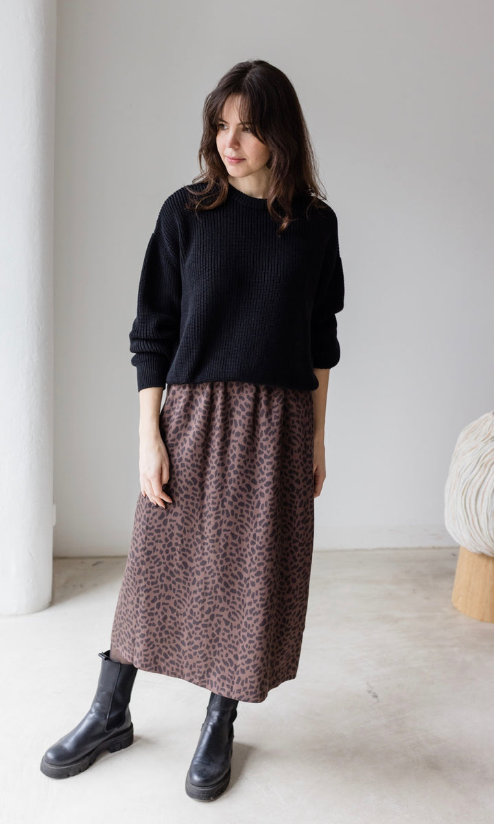 Strickpullover aus Baumwolle - abricot coco