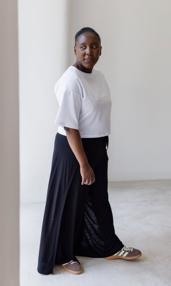 Gewickelte Jersey Culotte zum Binden