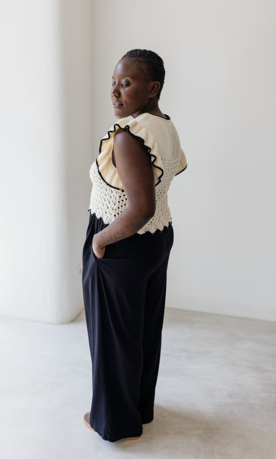 High Waist Culotte aus Viskose