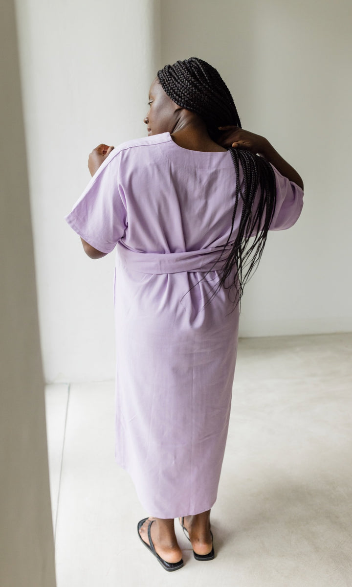 Wickelkleid Ofelia Flieder - abricot coco