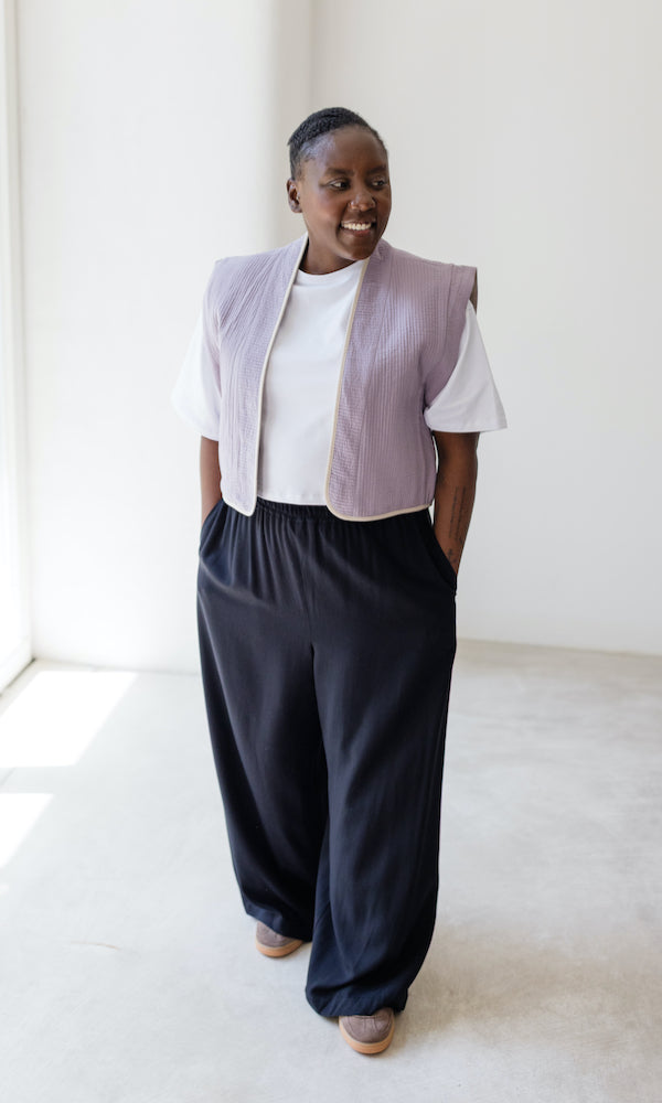 Wendbare Steppweste Yumiko Mauve