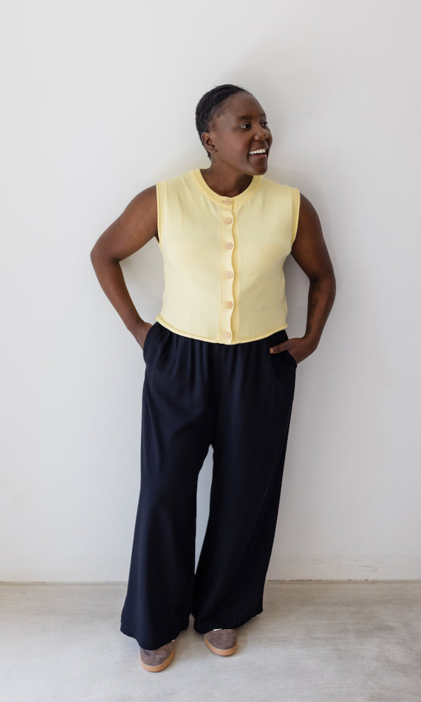 High Waist Culotte aus Viskose - abricot coco