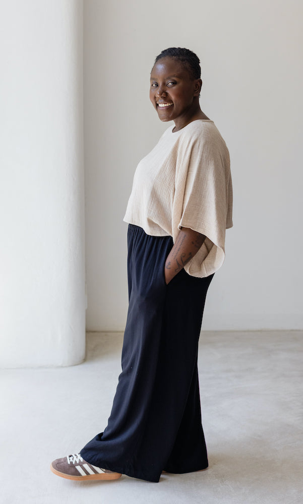 High Waist Culotte aus Viskose