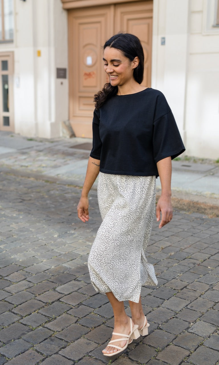 Cropped T-Shirt - abricot coco